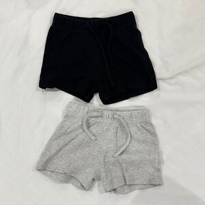 Kids Black & Gray Everyday Knit Shorts - Pack of 2
